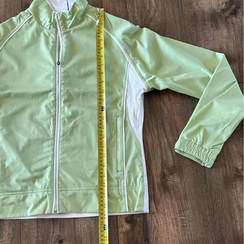 NWT Glen Echo Stretch Tech Rain Gear Waterproof Golf Jacket Lime White Size S
